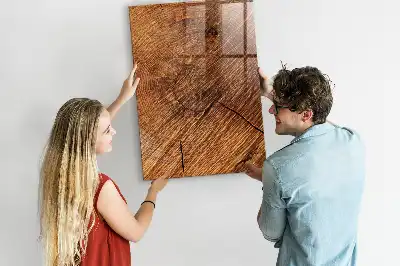 Lavagna magnetica per disegnare con cornice in legno color caldo