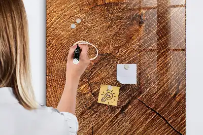 Lavagna magnetica per disegnare con cornice in legno color caldo