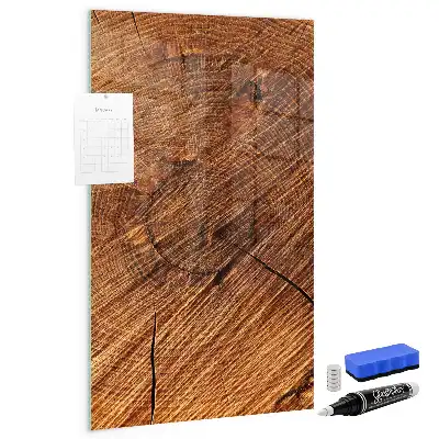 Lavagna magnetica per disegnare con cornice in legno color caldo