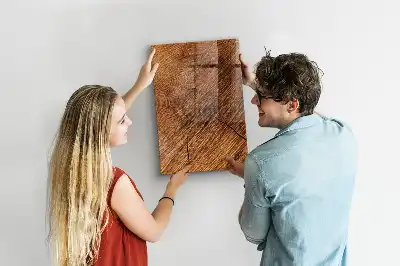 Lavagna magnetica per disegnare con cornice in legno color caldo