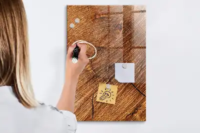 Lavagna magnetica per disegnare con cornice in legno color caldo