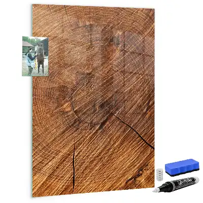 Lavagna magnetica per disegnare con cornice in legno color caldo
