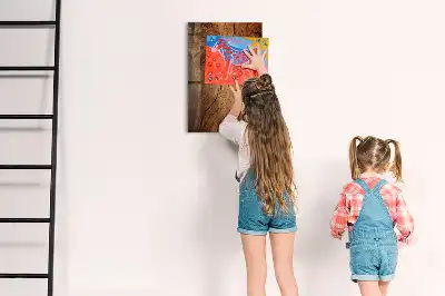 Lavagna magnetica per disegnare in legno antico