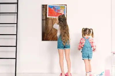 Lavagna magnetica per disegnare in legno antico