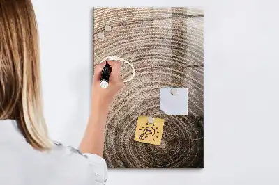 Lavagna magnetica con pennarello anelli dell'albero