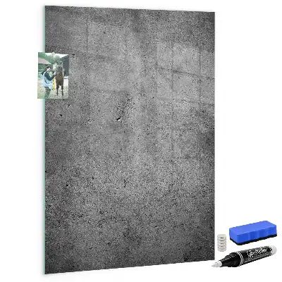 Lavagna magnetica con pennarello colore cemento