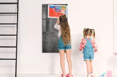 Lavagna magnetica con pennarello colore cemento