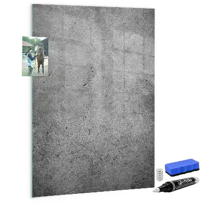 Lavagna magnetica con pennarello colore cemento