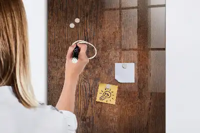 Lavagna magnetica per disegnare in legno scuro
