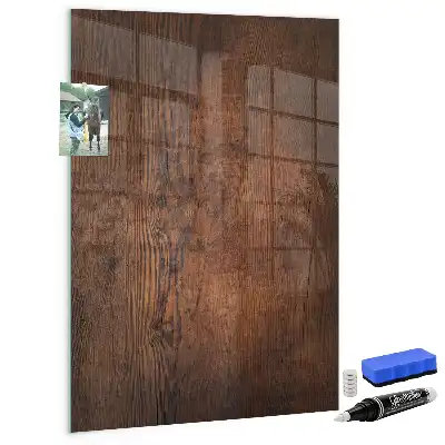 Lavagna magnetica per disegnare in legno scuro