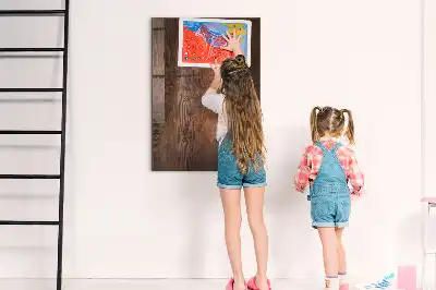 Lavagna magnetica per disegnare in legno scuro