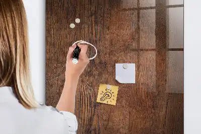 Lavagna magnetica per disegnare in legno scuro