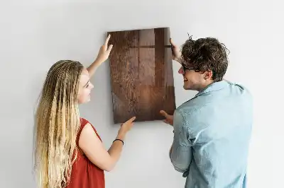 Lavagna magnetica per disegnare in legno scuro