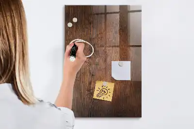 Lavagna magnetica per disegnare in legno scuro