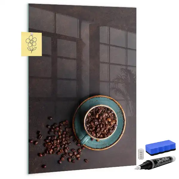 Lavagna magnetica con pennarello chicchi di caffè