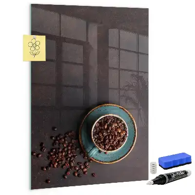 Lavagna magnetica con pennarello chicchi di caffè