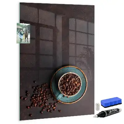 Lavagna magnetica con pennarello chicchi di caffè