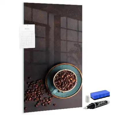 Lavagna magnetica con pennarello chicchi di caffè