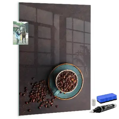Lavagna magnetica con pennarello chicchi di caffè
