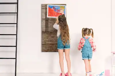 Lavagna magnetica con pennarello in legno nuovo