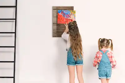 Lavagna magnetica con pennarello in legno nuovo