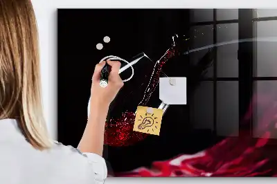 Lavagna magnetica scrivibile vino
