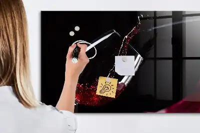 Lavagna magnetica scrivibile vino