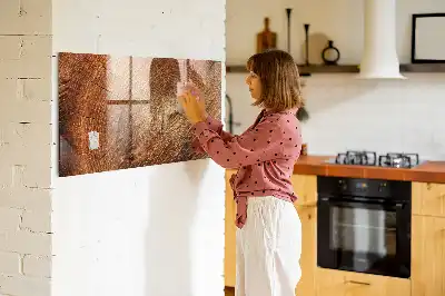 Lavagna magnetica con pennarelli decorazione a forma di vecchio tronco d'albero