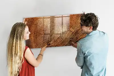 Lavagna magnetica con pennarelli decorazione a forma di vecchio tronco d'albero