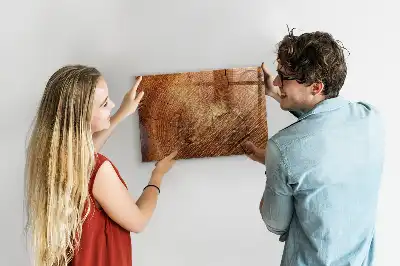 Lavagna magnetica con pennarelli decorazione a forma di vecchio tronco d'albero
