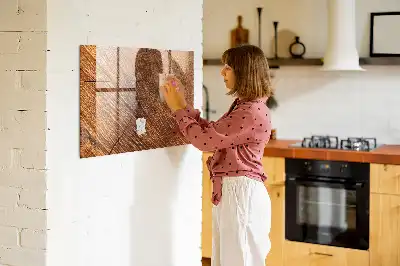 Lavagna magnetica scrivibile in legno decorativo
