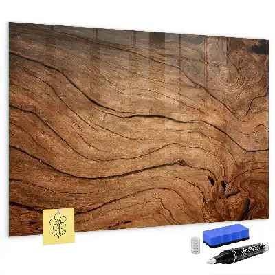 Lavagna magnetica con pennarelli in stile legno vecchio