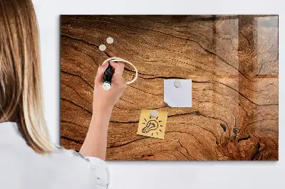 Lavagna magnetica con pennarelli in stile legno vecchio