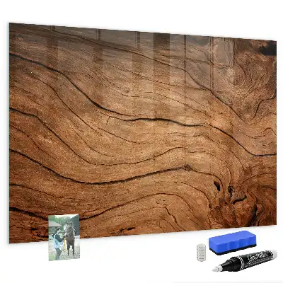 Lavagna magnetica con pennarelli in stile legno vecchio