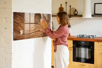 Lavagna magnetica con pennarelli in stile legno vecchio