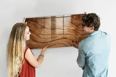 Lavagna magnetica con pennarelli in stile legno vecchio