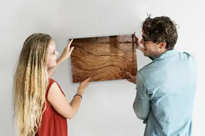 Lavagna magnetica con pennarelli in stile legno vecchio