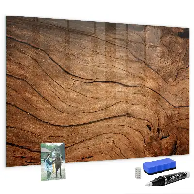 Lavagna magnetica con pennarelli in stile legno vecchio
