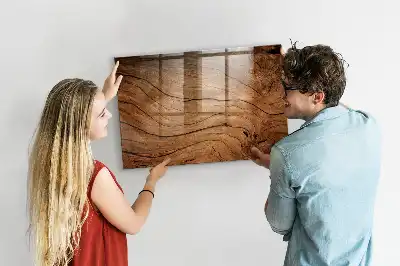 Lavagna magnetica con pennarelli in stile legno vecchio