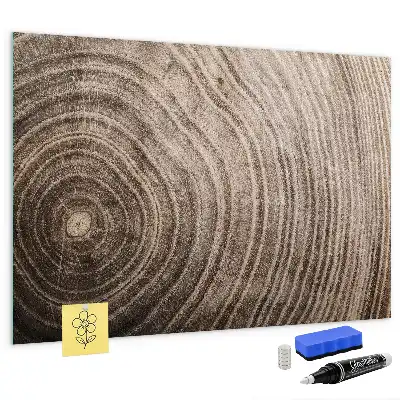 Lavagna magnetica con pennarelli modello a forma di tronco d'albero