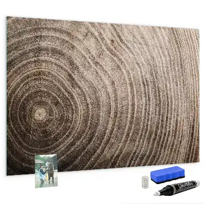 Lavagna magnetica con pennarelli modello a forma di tronco d'albero