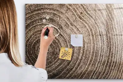 Lavagna magnetica con pennarelli modello a forma di tronco d'albero