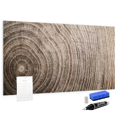 Lavagna magnetica con pennarelli modello a forma di tronco d'albero