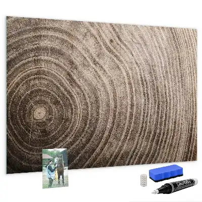 Lavagna magnetica con pennarelli modello a forma di tronco d'albero