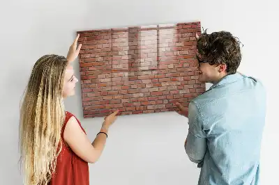Lavagna magnetica scrivibile decorazione con motivo muro di mattoni