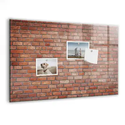 Lavagna magnetica scrivibile decorazione con motivo muro di mattoni