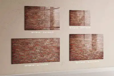 Lavagna magnetica scrivibile decorazione con motivo muro di mattoni