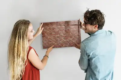 Lavagna magnetica scrivibile decorazione con motivo muro di mattoni