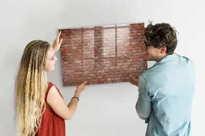 Lavagna magnetica scrivibile decorazione con motivo muro di mattoni
