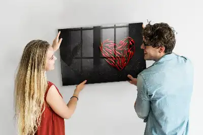 Lavagna magnetica scrivibile decorazione a forma di cuore di peperoncini